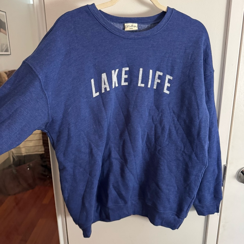 Lake Life Blue Crewneck Sweatshirt - Oat Collective Brand - Picture 4 of 4